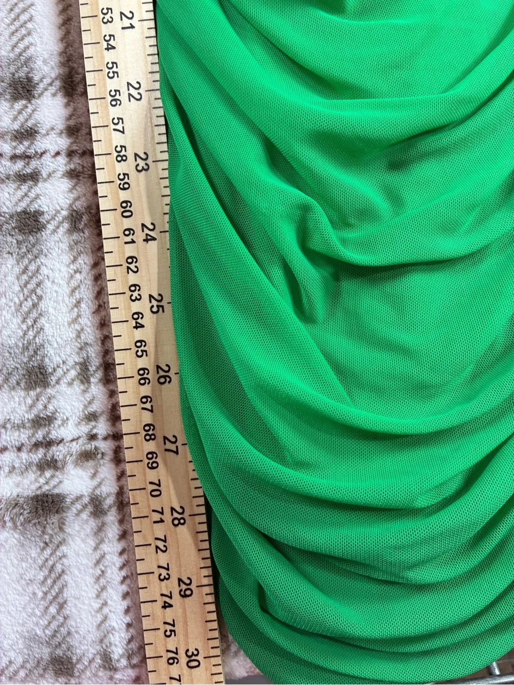 Sleeveless Green Ruched V-Neck Mini Dress